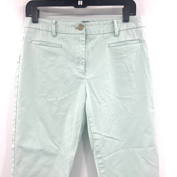 Ann Taylor Aqua Cropped Ankle Cotton Blend Pants Women's Size 4 - Picture 2 of 7